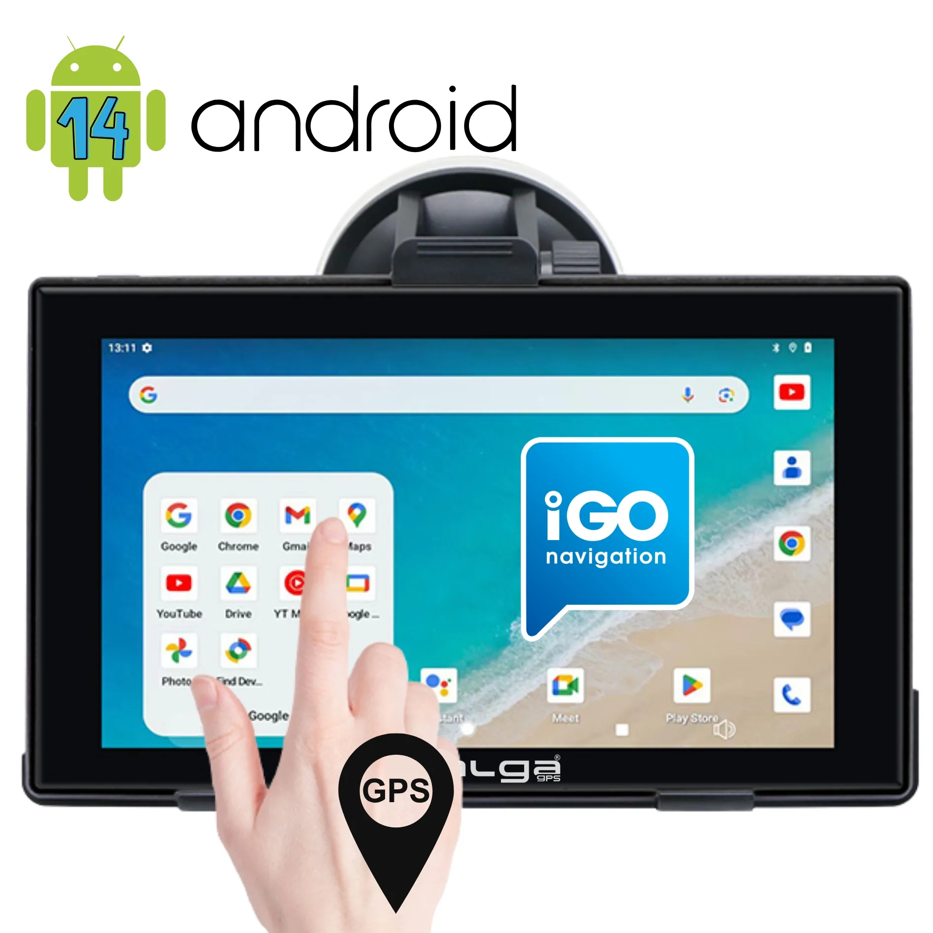 Nawigacja GPS ALGA-STRADA android 14, 4gb RAM, iGO NextGen Tir/Truck nowość - obrazek 4