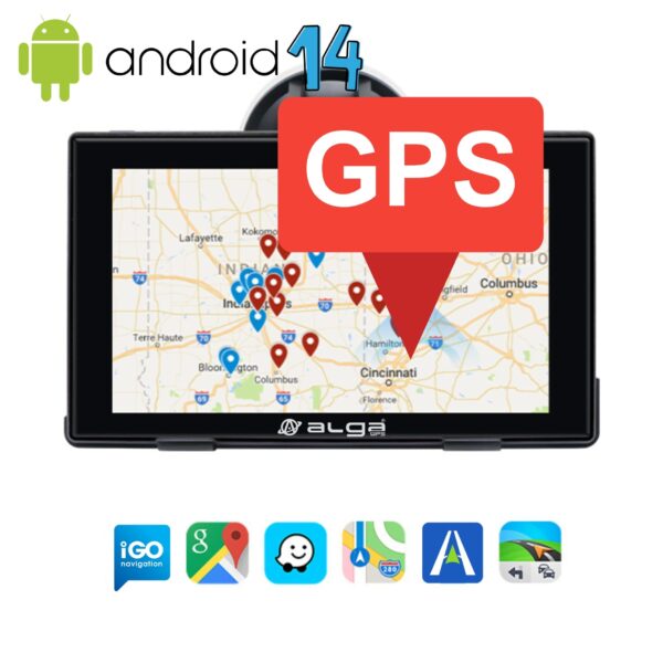 Nawigacja GPS ALGA-STRADA android 14, 4gb RAM, ALGA-TRUCK Tir/Truck nowość